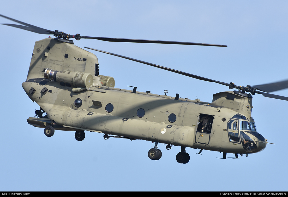 Aircraft Photo of D-481 | Boeing CH-47F Chinook (414) | Netherlands - Air Force | AirHistory.net #727394