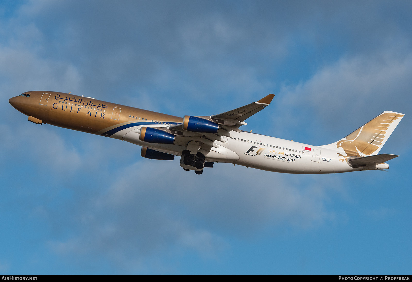 Aircraft Photo of A9C-LJ | Airbus A340-313X | Gulf Air | AirHistory.net #727526