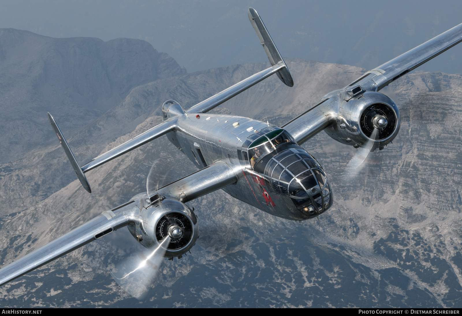 Aircraft Photo of N6123C | North American B-25J Mitchell | Red Bull | AirHistory.net #727543