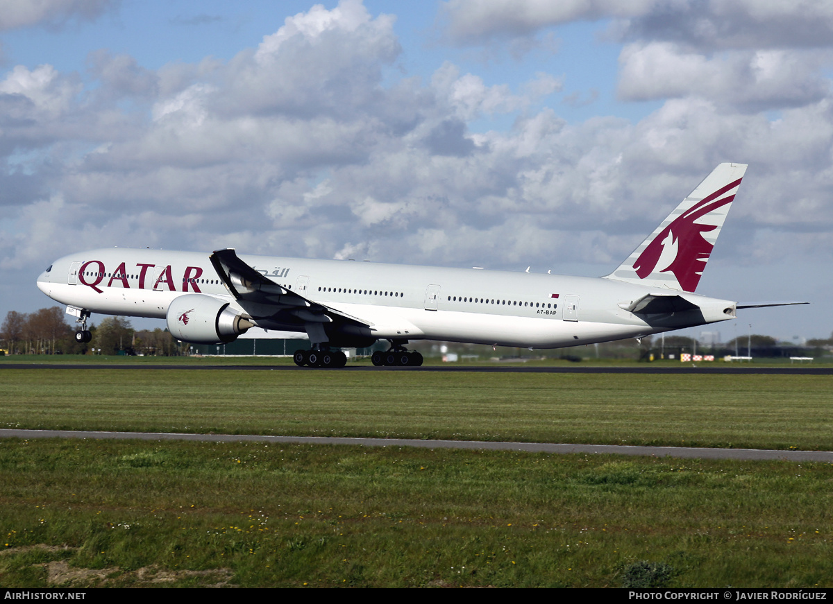 Aircraft Photo of A7-BAP | Boeing 777-3DZ/ER | Qatar Airways | AirHistory.net #727628