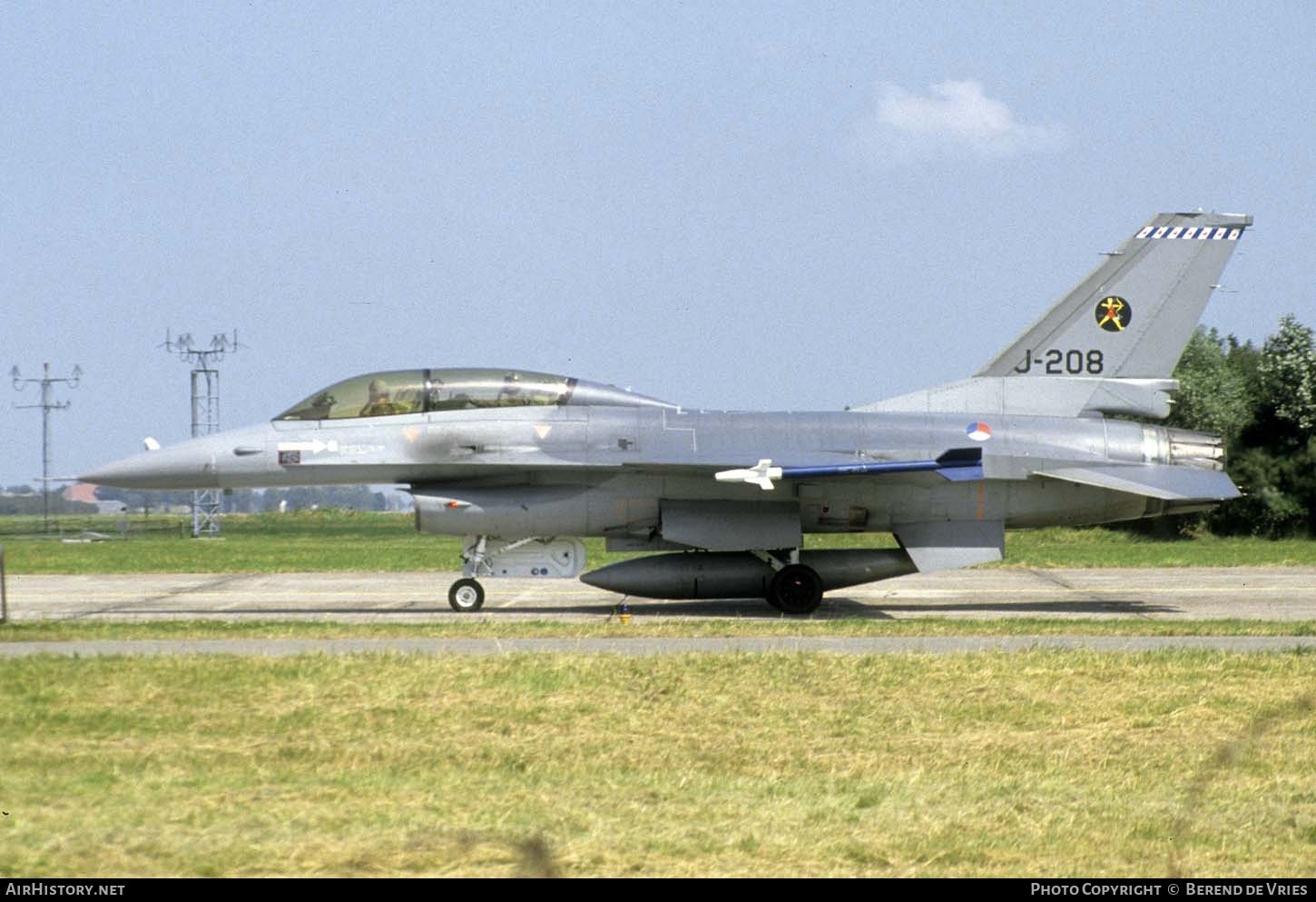 Aircraft Photo of J-208 | General Dynamics F-16B Fighting Falcon | Netherlands - Air Force | AirHistory.net #727662