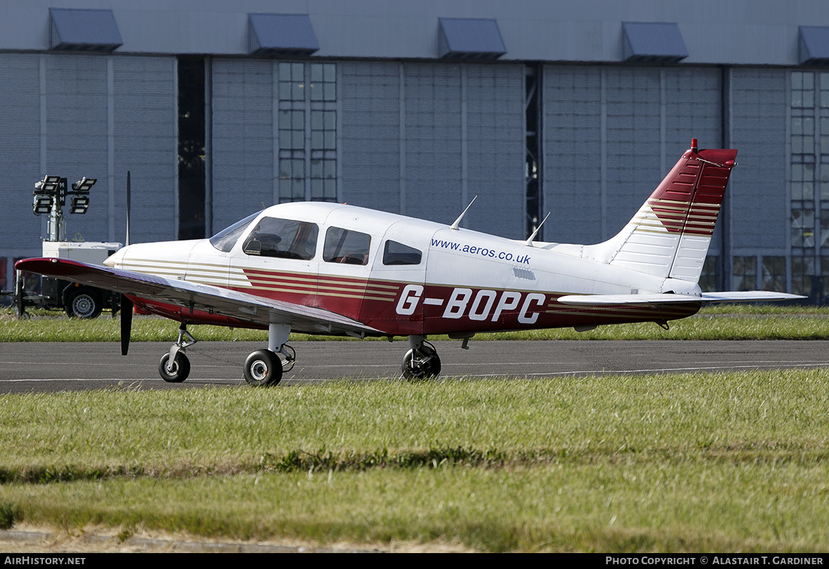 Aircraft Photo of G-BOPC | Piper PA-28-161 Cherokee Warrior II | Aeros Flight Training | AirHistory.net #727693