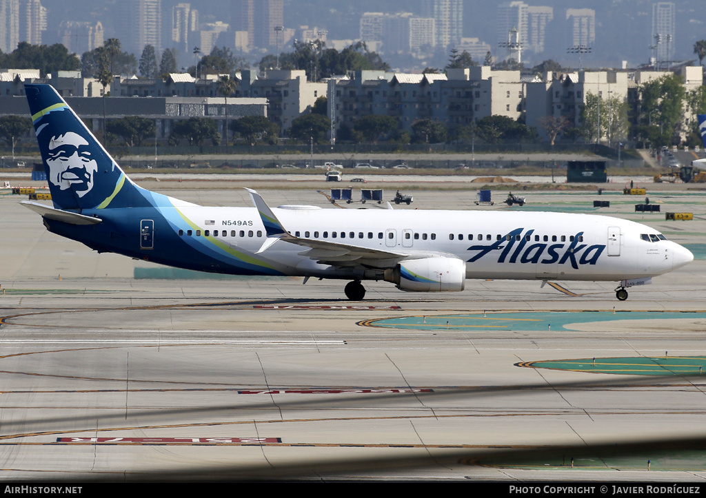 Aircraft Photo of N549AS | Boeing 737-8FH | Alaska Airlines | AirHistory.net #727741