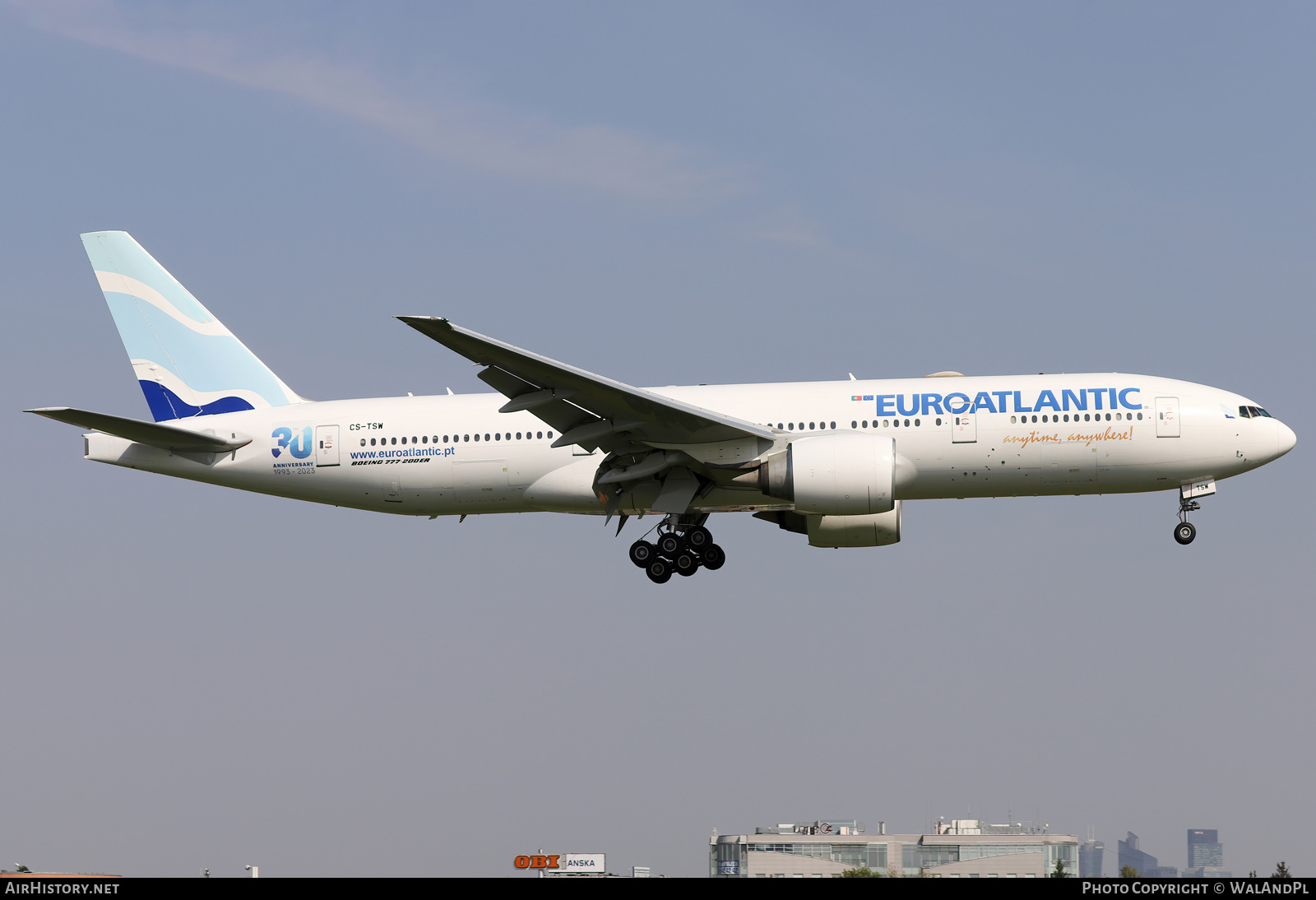 Aircraft Photo of CS-TSW | Boeing 777-243/ER | Euro Atlantic Airways | AirHistory.net #727977