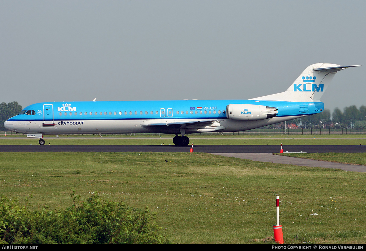 Aircraft Photo of PH-OFF | Fokker 100 (F28-0100) | KLM Cityhopper | AirHistory.net #727998
