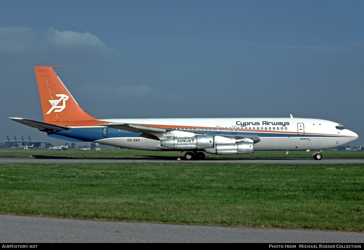 Aircraft Photo of 5B-DAP | Boeing 707-123(B) | Cyprus Airways | AirHistory.net #728200
