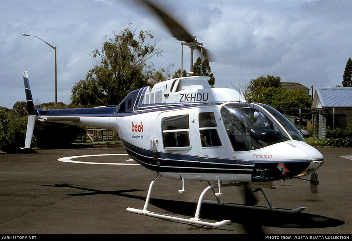 Aircraft Photo of ZK-HDU | Bell 206B-2 JetRanger II | Beck Helicopters | AirHistory.net #728214