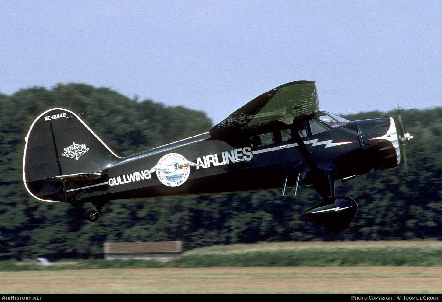 Aircraft Photo of N18442 / NC18442 | Stinson SR-9C Reliant | Gullwing Airlines | AirHistory.net #728236