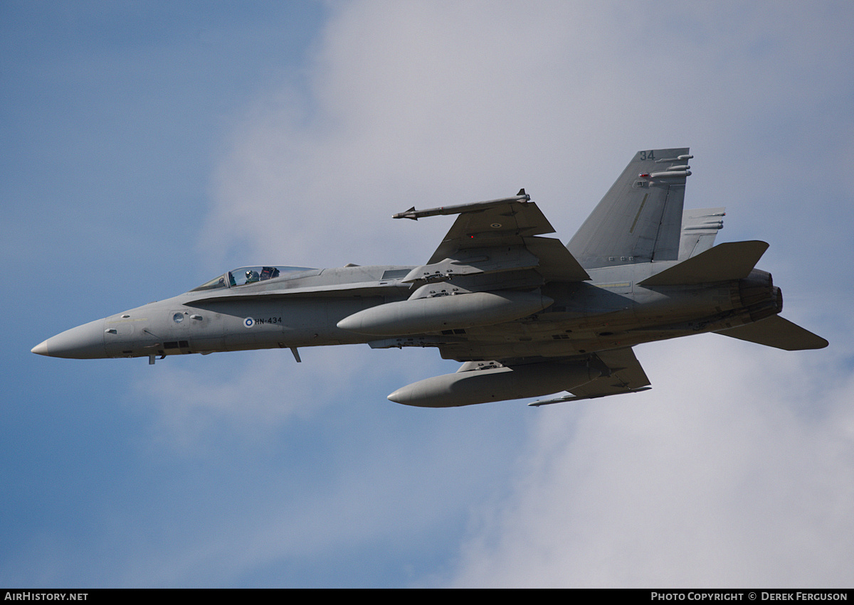 Aircraft Photo of HN-434 | McDonnell Douglas F/A-18C Hornet | Finland - Air Force | AirHistory.net #728245
