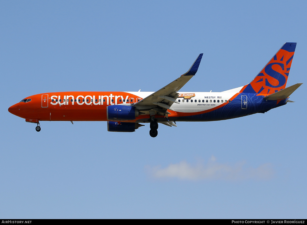 Aircraft Photo of N837SY | Boeing 737-8KN | Sun Country Airlines | AirHistory.net #728405