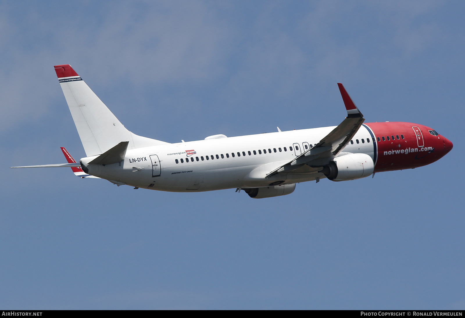 Aircraft Photo of LN-DYX | Boeing 737-8JP | Norwegian | AirHistory.net #728407