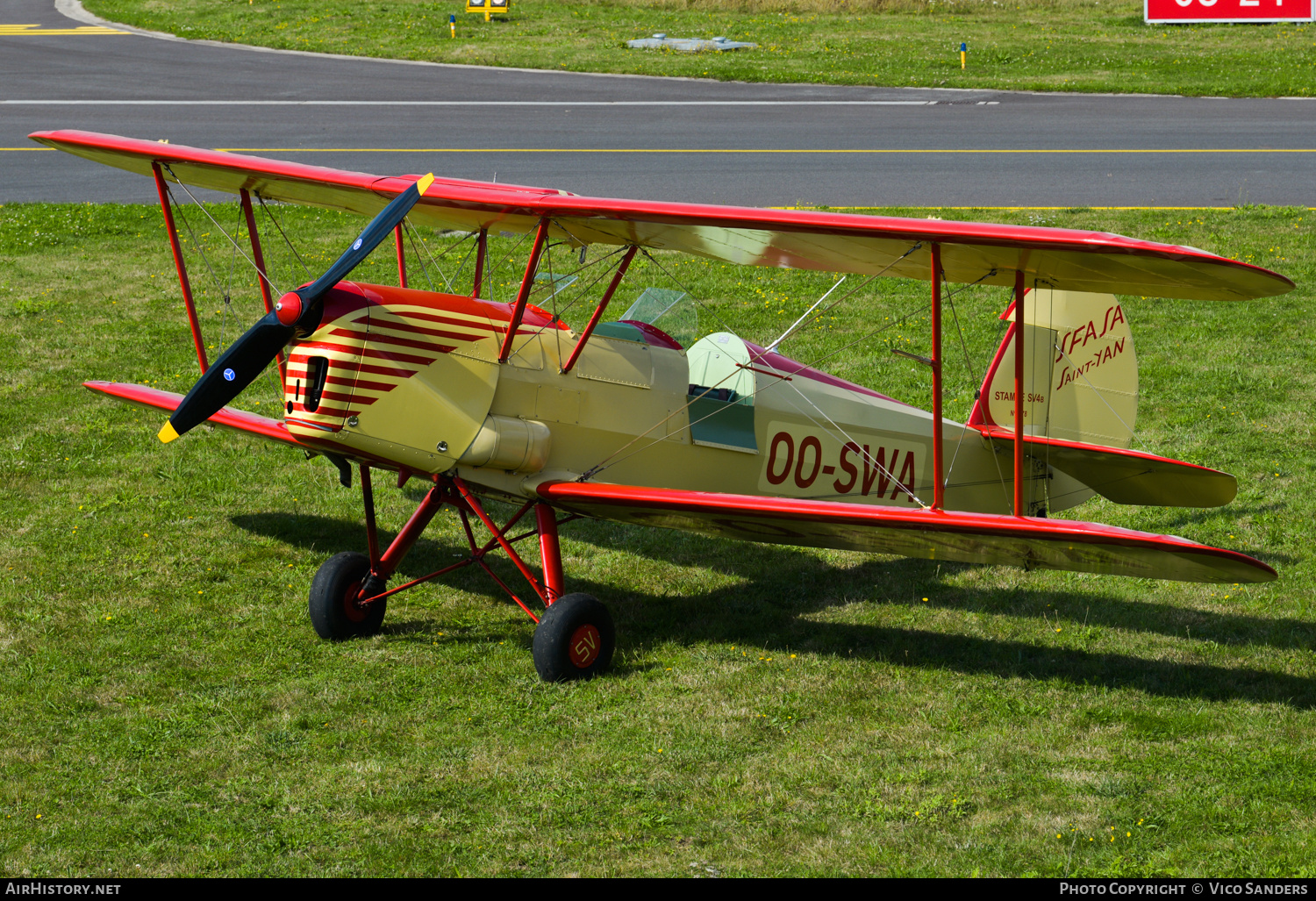 Aircraft Photo of OO-SWA | Stampe-Vertongen SV-4B | SFASA - Service de la Formation Aéronautique et des Sports Aériens | AirHistory.net #728470