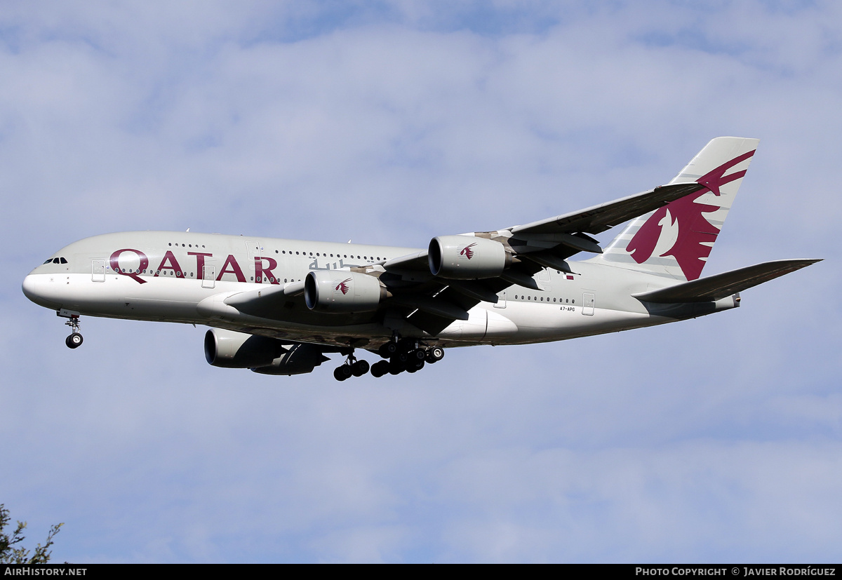 Aircraft Photo of A7-APG | Airbus A380-861 | Qatar Airways | AirHistory.net #728483