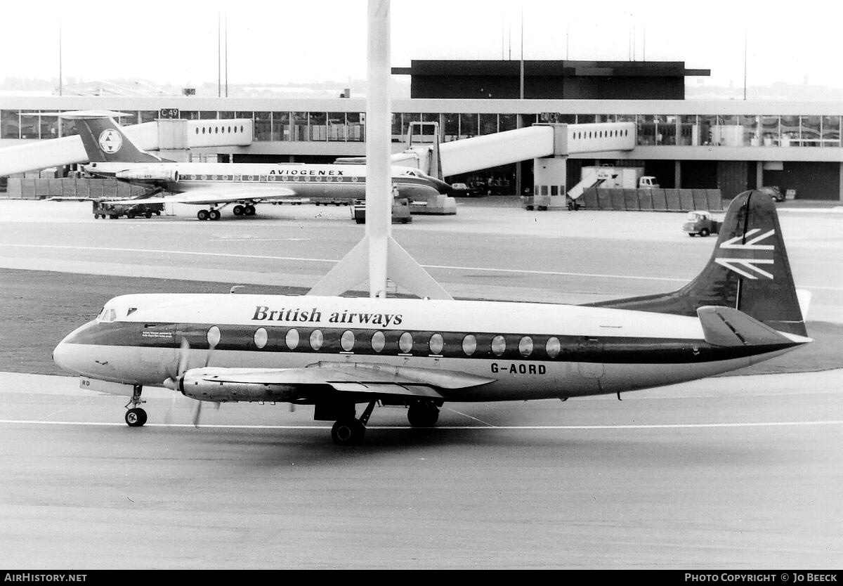 Aircraft Photo of G-AORD | Vickers 802 Viscount | British Airways | AirHistory.net #728548