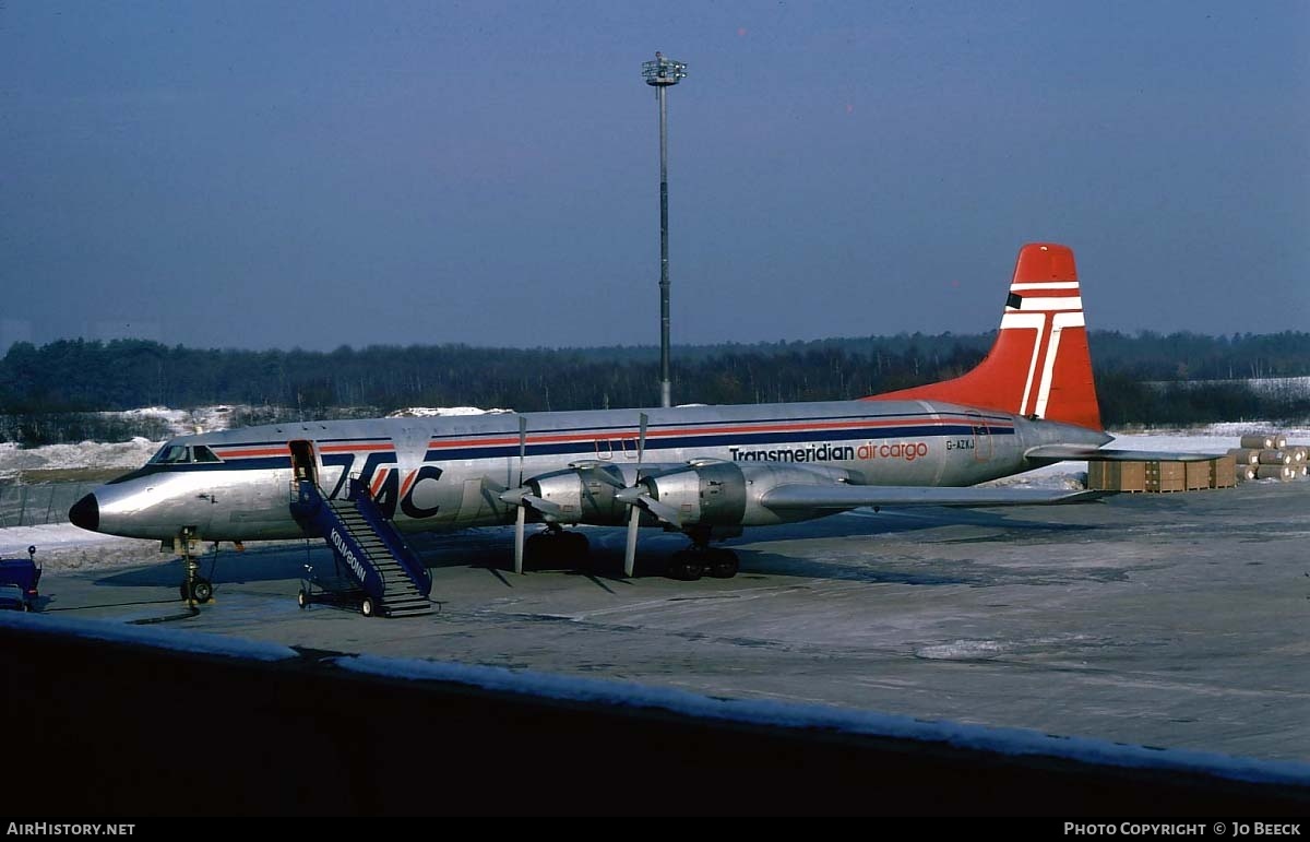 Aircraft Photo of G-AZKJ | Canadair CL-44D4-2 | Transmeridian Air Cargo | AirHistory.net #728568