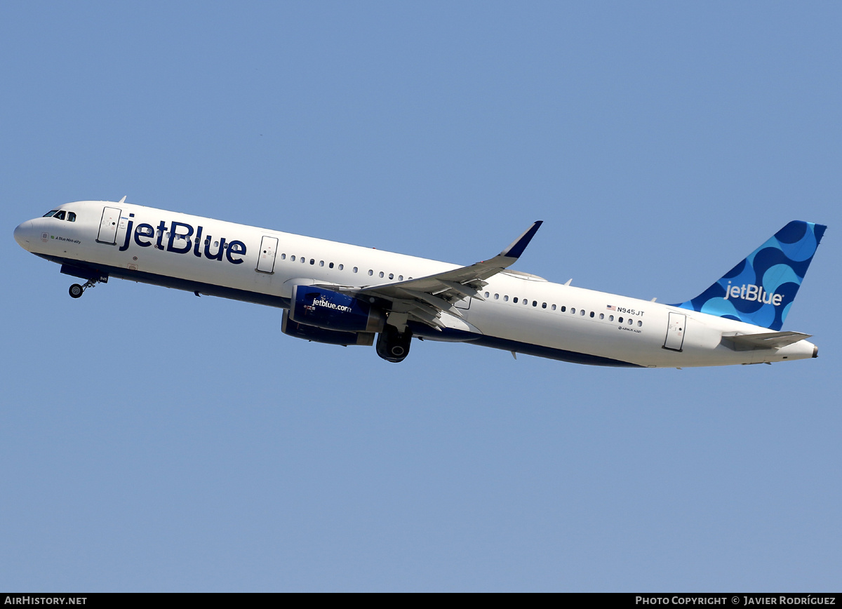 Aircraft Photo of N945JT | Airbus A321-231 | JetBlue Airways | AirHistory.net #728603