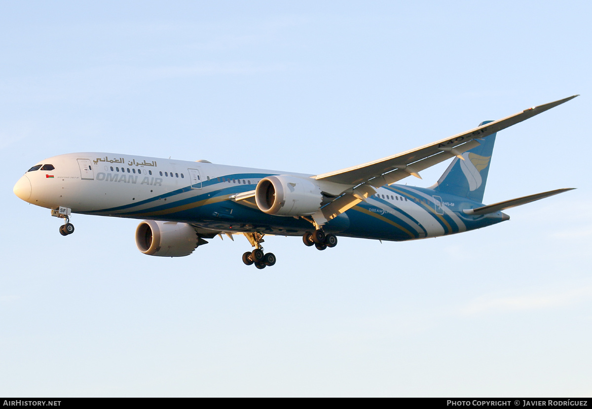 Aircraft Photo of A4O-SF | Boeing 787-9 Dreamliner | Oman Air | AirHistory.net #728652