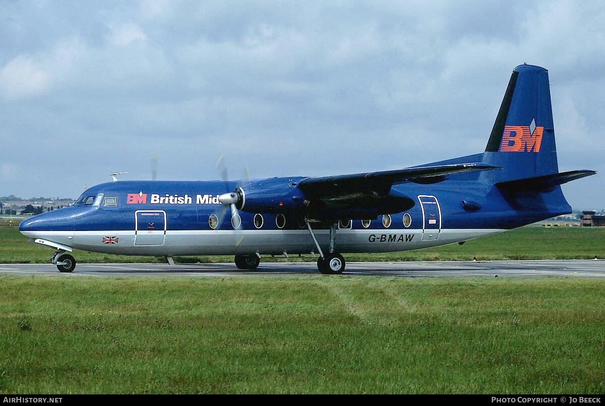 Aircraft Photo of G-BMAW | Fokker F27-200 Friendship | British Midland Airways - BMA | AirHistory.net #728672