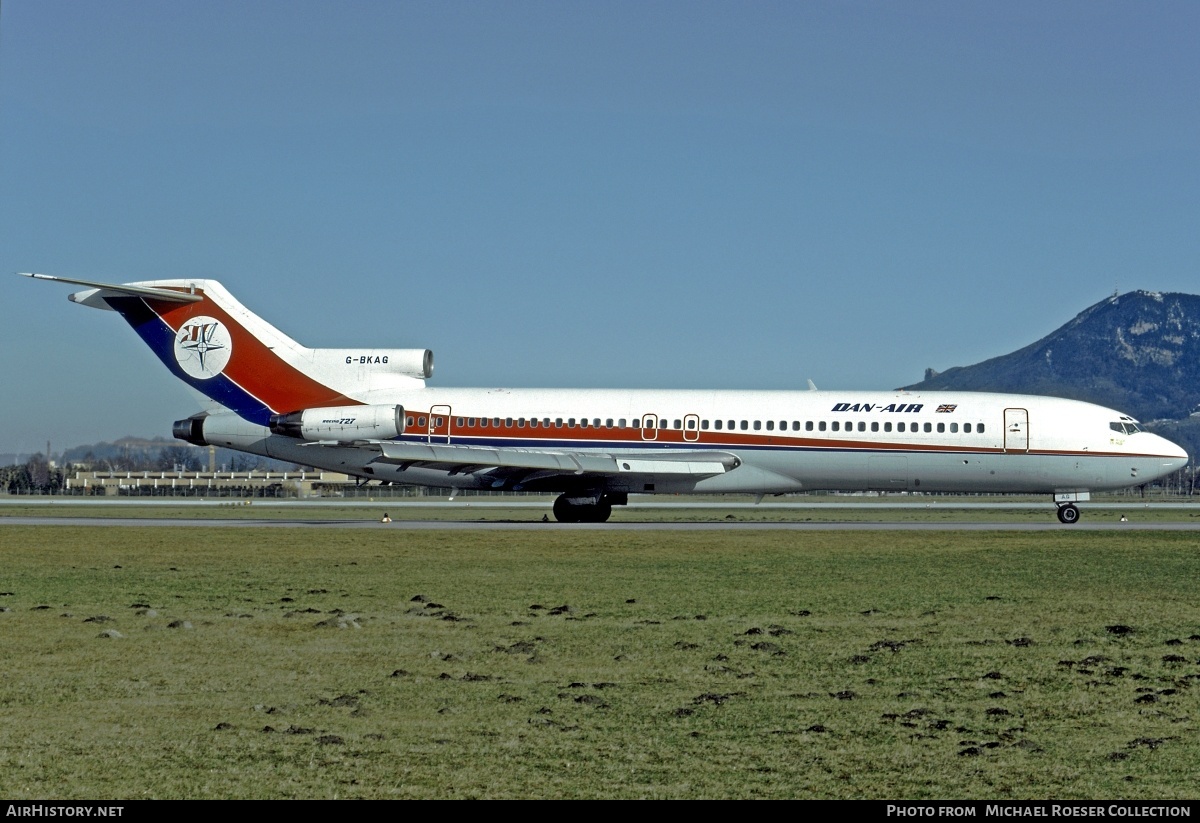 Aircraft Photo of G-BKAG | Boeing 727-217/Adv | Dan-Air London | AirHistory.net #728745