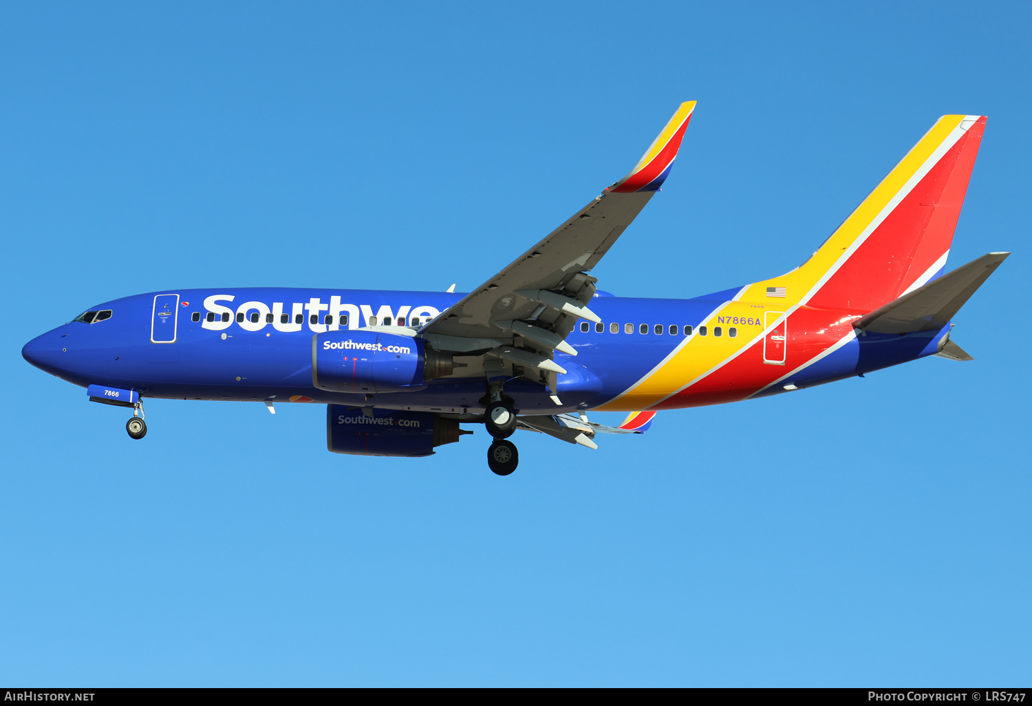 Aircraft Photo of N7866A | Boeing 737-7Q8 | Southwest Airlines | AirHistory.net #728892