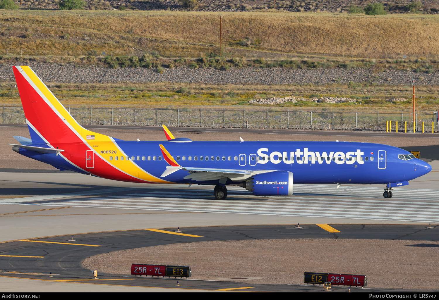 Aircraft Photo of N8852Q | Boeing 737-8 Max 8 | Southwest Airlines | AirHistory.net #728908