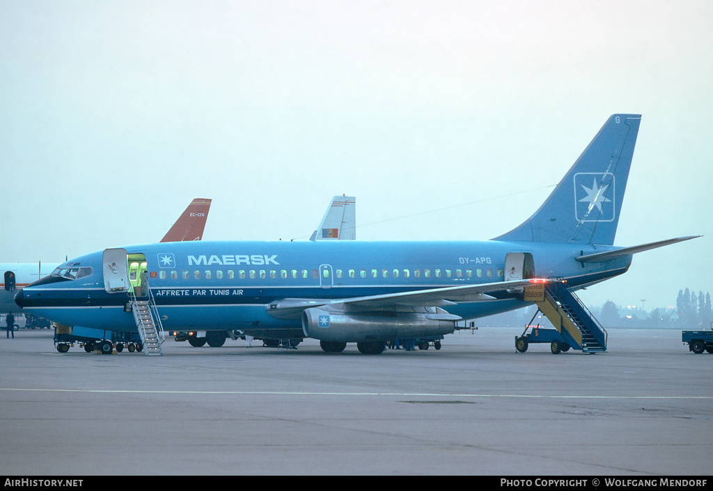 Aircraft Photo of OY-APG | Boeing 737-2L9/Adv | Maersk Air | AirHistory.net #728948
