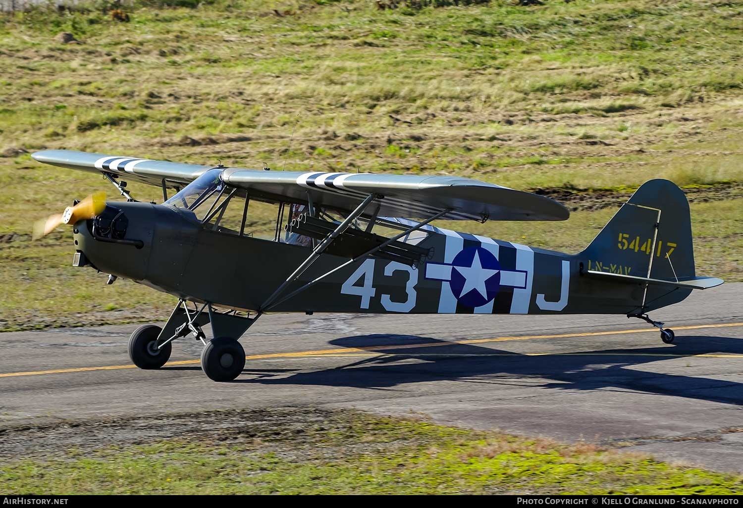 Aircraft Photo of LN-MAV / 54417 | Piper L-4J Grasshopper (J-3C-65D) | USA - Air Force | AirHistory.net #729032