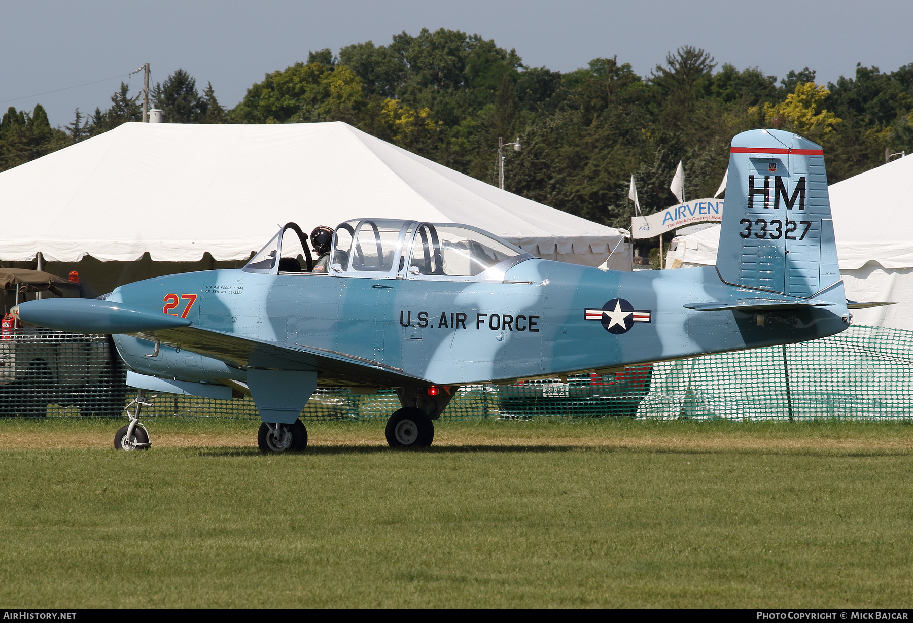 Aircraft Photo of N34MK / 33327 | Beech T-34A Mentor | USA - Air Force | AirHistory.net #729172