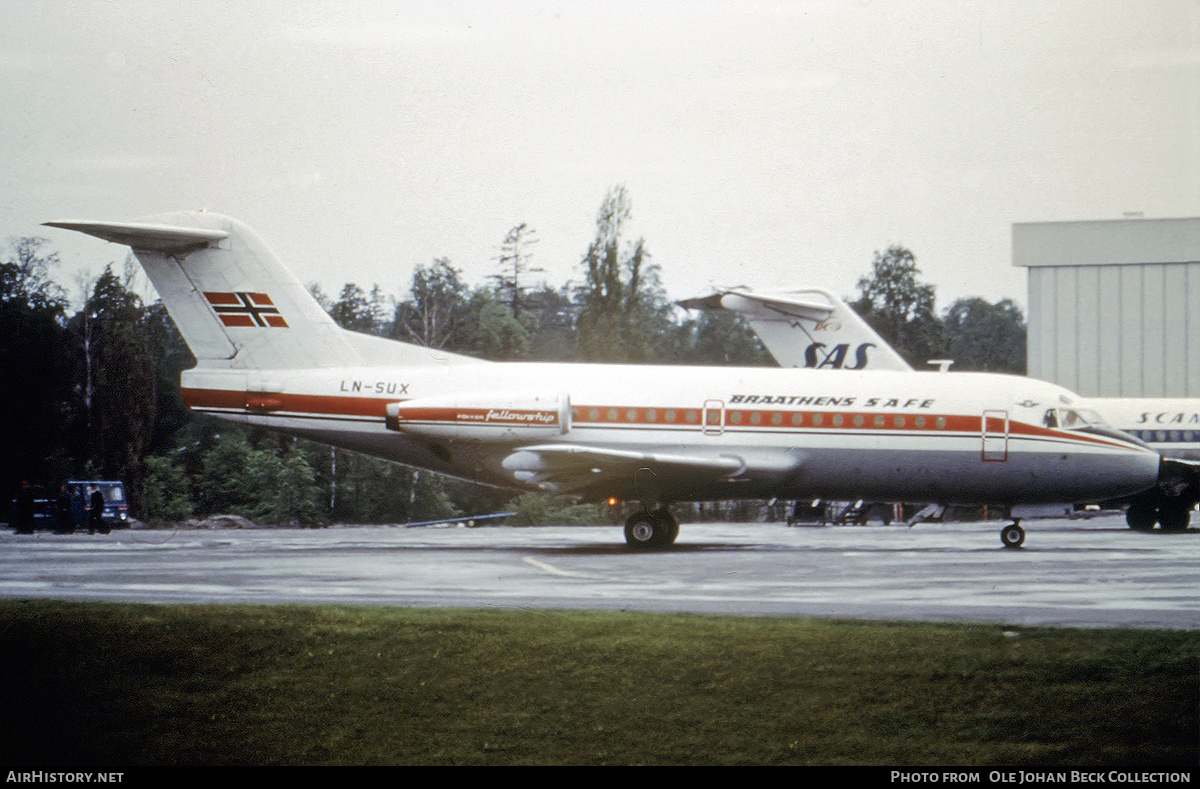 Aircraft Photo of LN-SUX | Fokker F28-1000 Fellowship | Braathens SAFE | AirHistory.net #729457