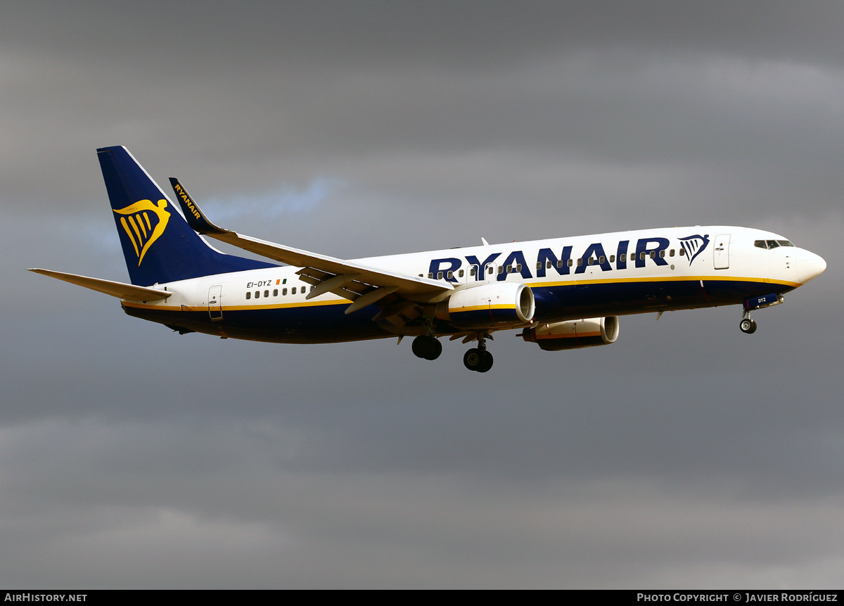 Aircraft Photo of EI-DYZ | Boeing 737-8AS | Ryanair | AirHistory.net #729504