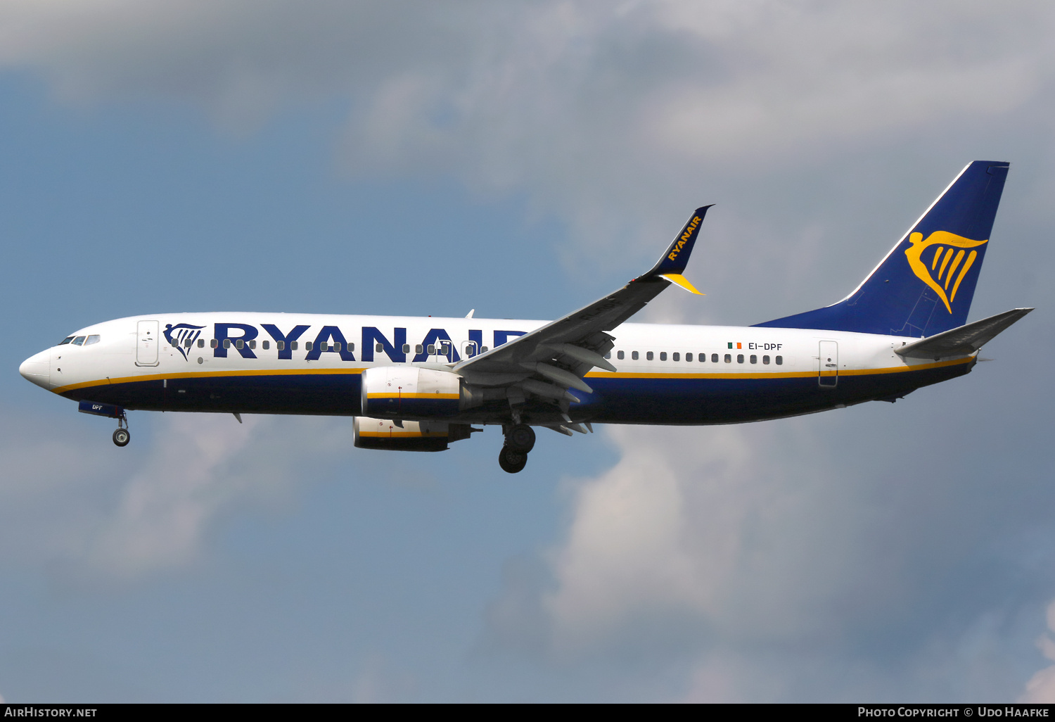 Aircraft Photo of EI-DPF | Boeing 737-8AS | Ryanair | AirHistory.net #729525