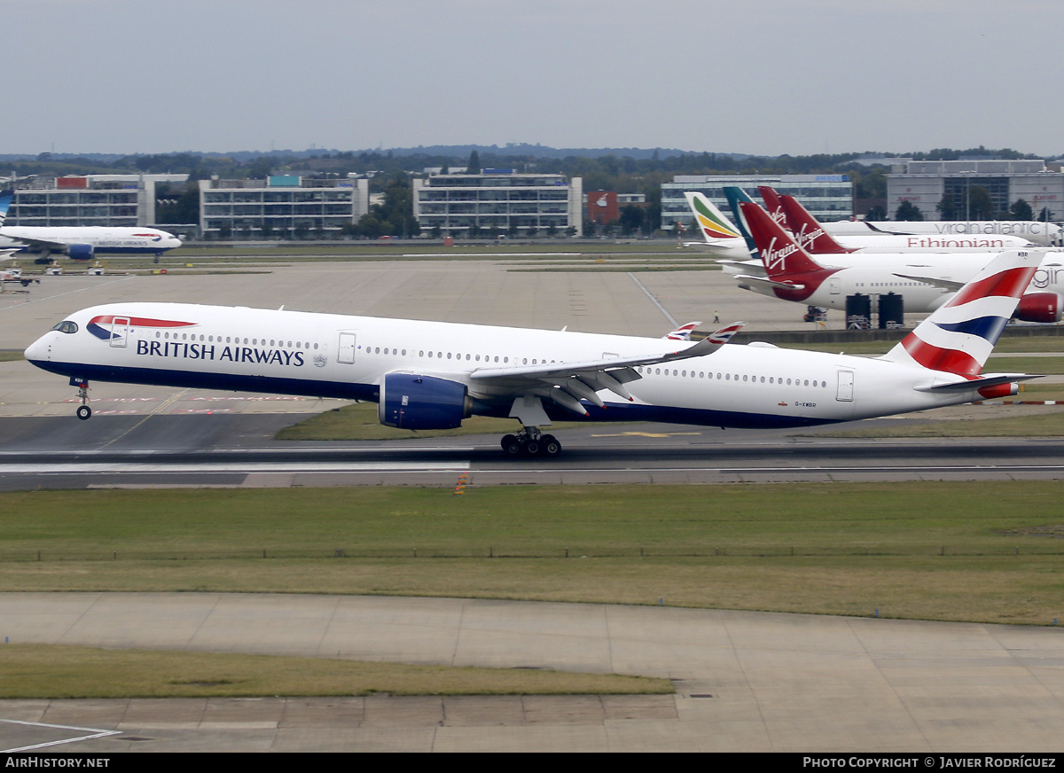 Aircraft Photo of G-XWBR | Airbus A350-1041 | British Airways | AirHistory.net #729546