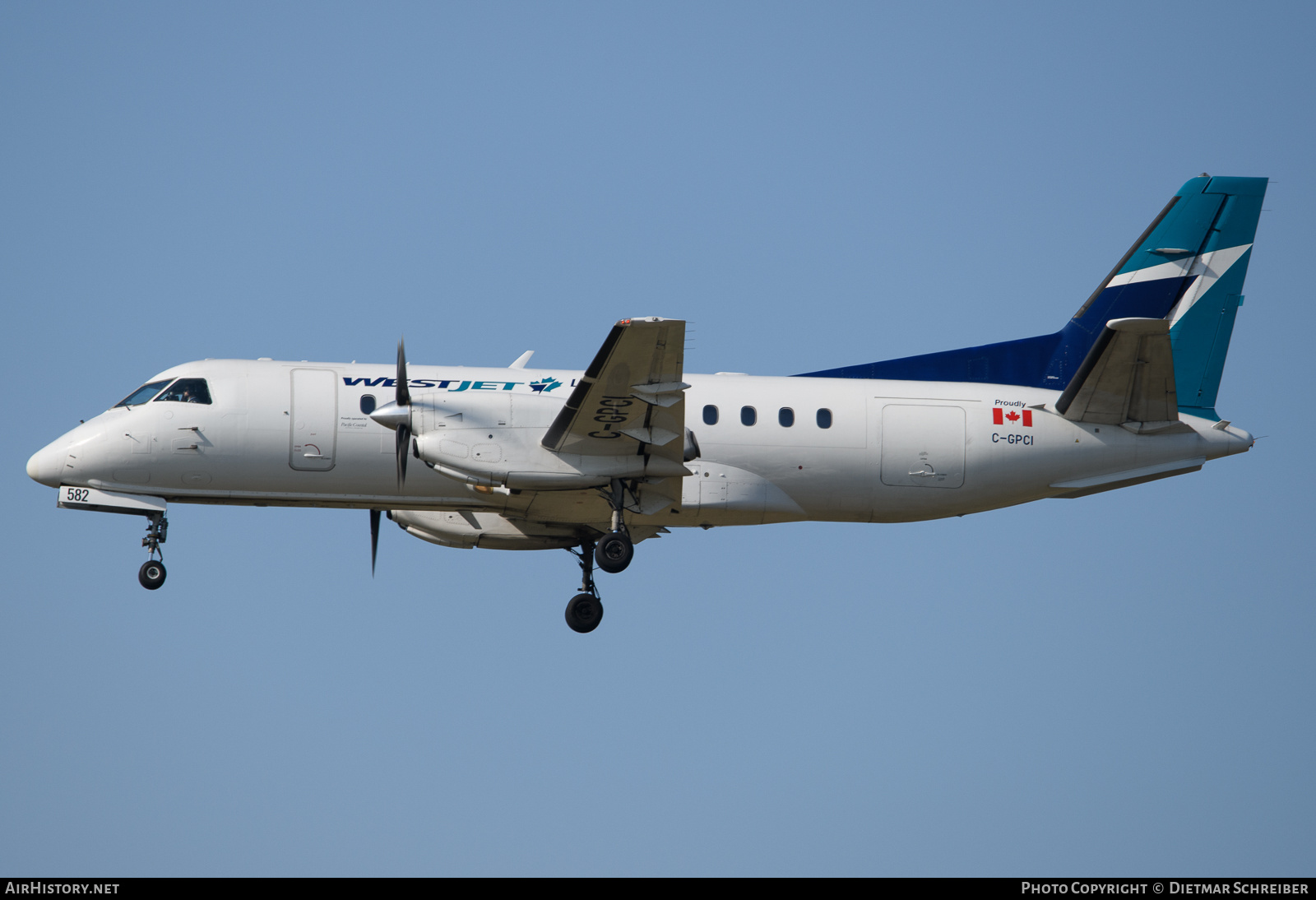 Aircraft Photo of C-GPCI | Saab 340B/Plus | WestJet Link | AirHistory.net #729570