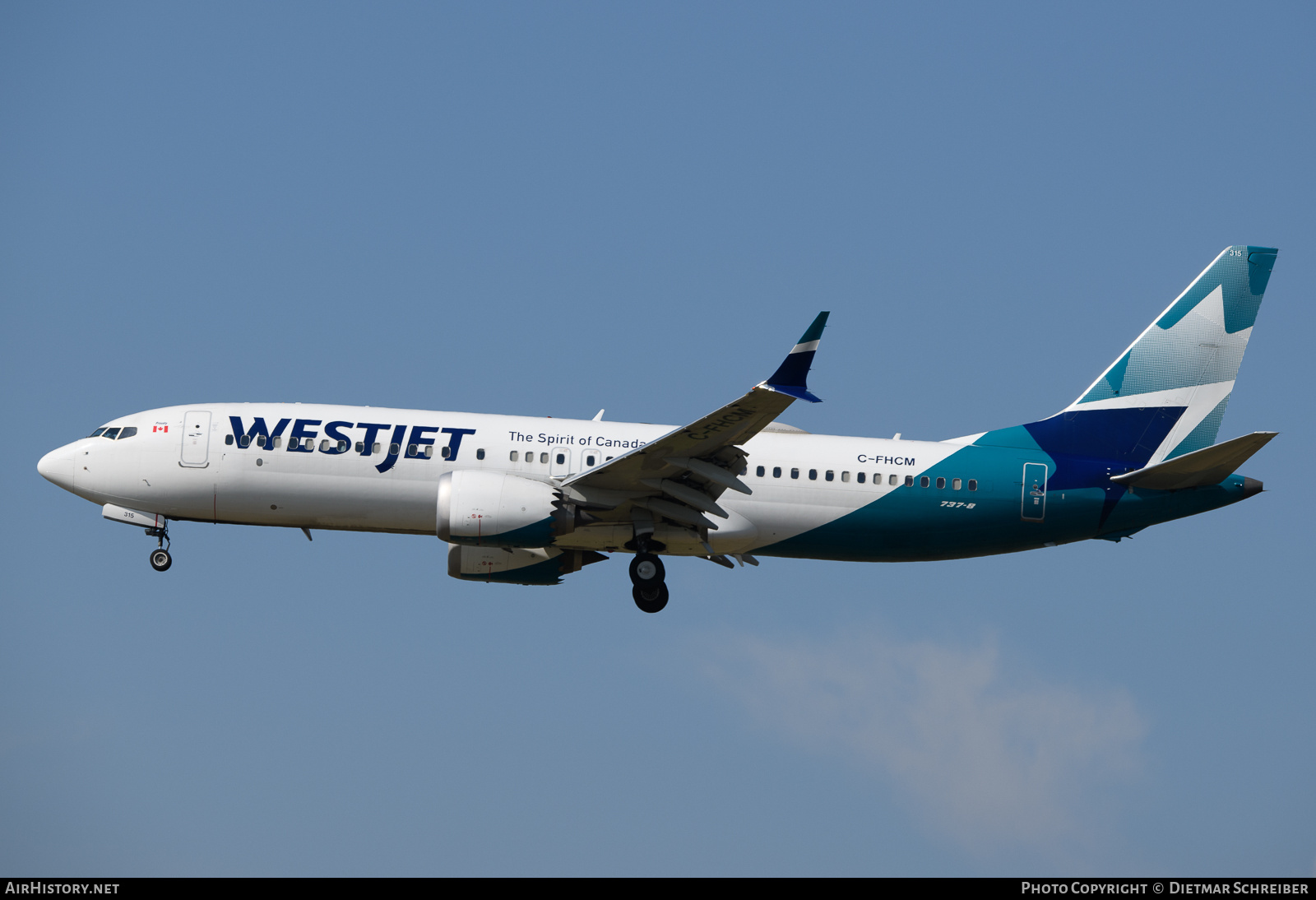 Aircraft Photo of C-FHCM | Boeing 737-8 Max 8 | WestJet | AirHistory.net #729609