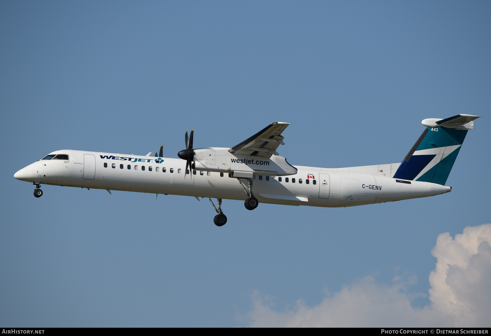 Aircraft Photo of C-GENV | Bombardier DHC-8-402 Dash 8 | WestJet | AirHistory.net #729615
