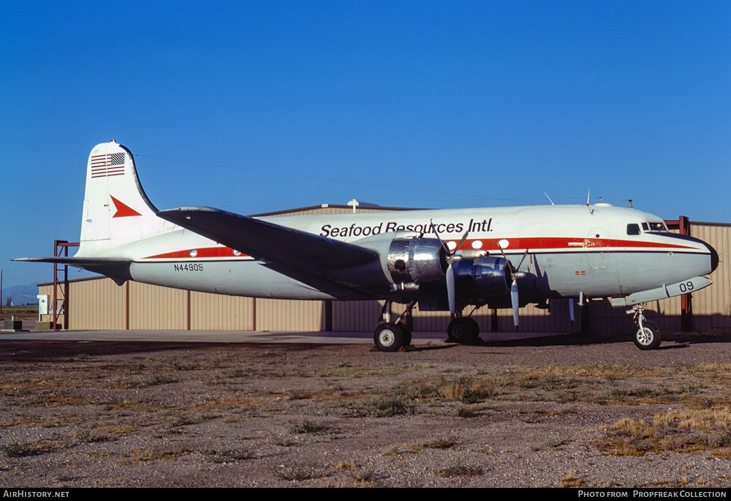 Aircraft Photo of N44909 | Douglas C-54R Skymaster | Seafood Resources International | AirHistory.net #729679