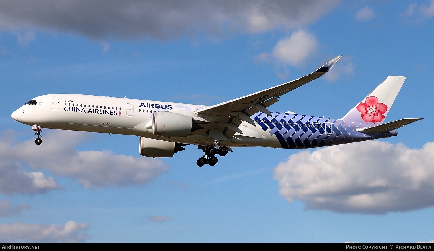 Aircraft Photo of B-18918 | Airbus A350-941 | China Airlines | AirHistory.net #729695