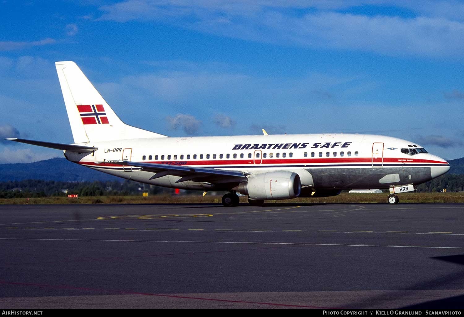 Aircraft Photo of LN-BRR | Boeing 737-505 | Braathens SAFE | AirHistory.net #729696