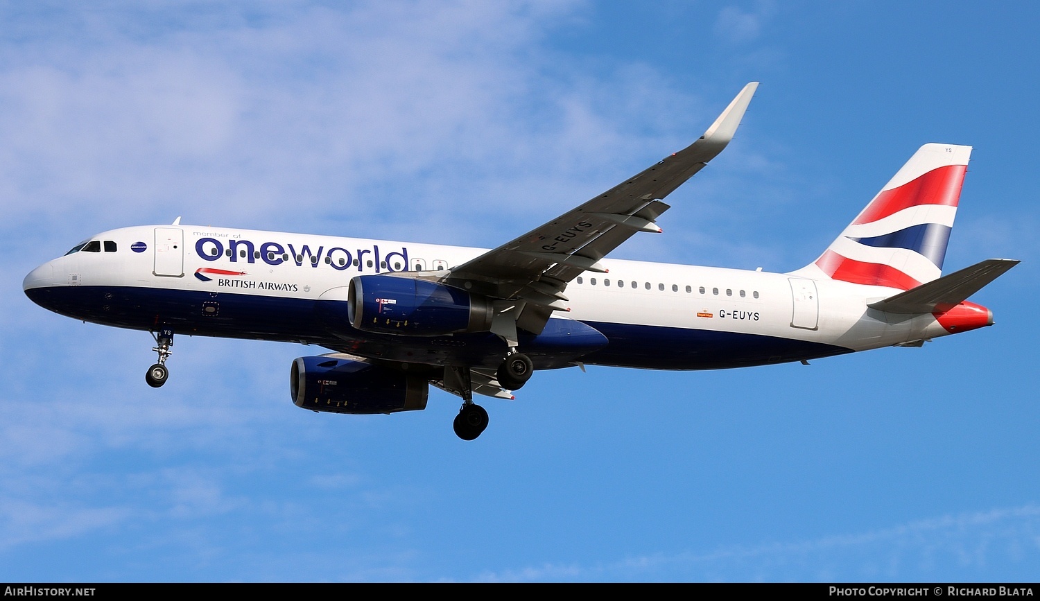 Aircraft Photo of G-EUYS | Airbus A320-232 | British Airways | AirHistory.net #729759