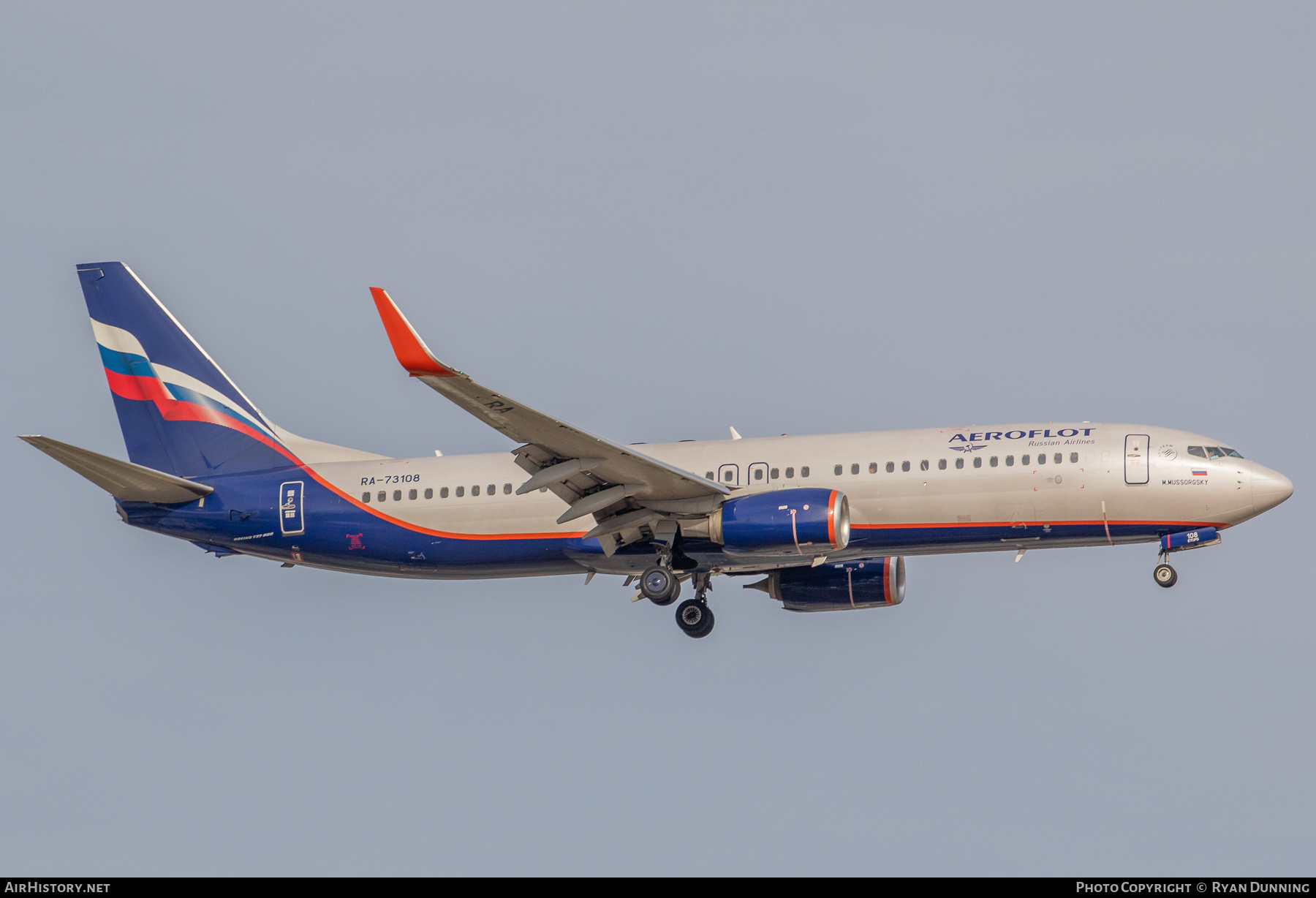 Aircraft Photo of RA-73108 | Boeing 737-800 | Aeroflot - Russian Airlines | AirHistory.net #729829