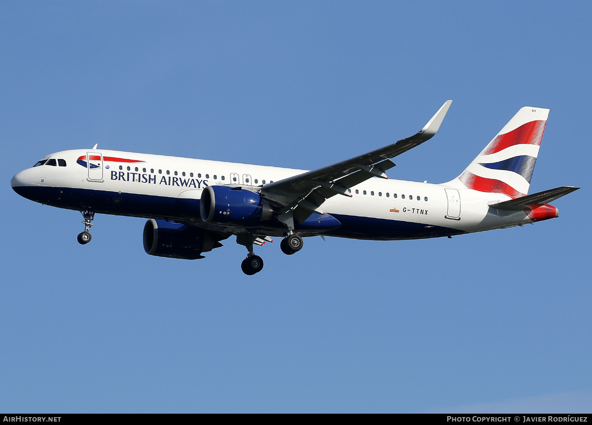 Aircraft Photo of G-TTNX | Airbus A320-251N | British Airways | AirHistory.net #729870