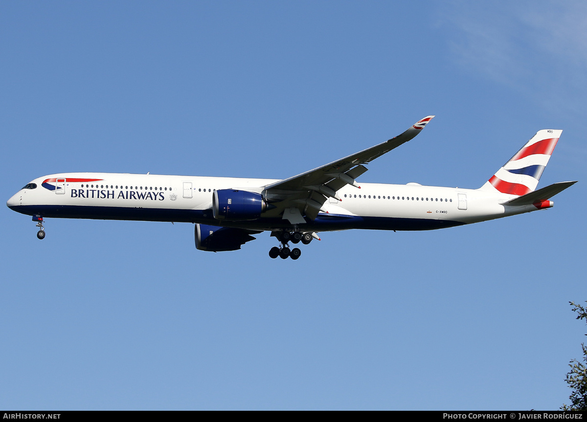 Aircraft Photo of G-XWBO | Airbus A350-1041 | British Airways | AirHistory.net #729894