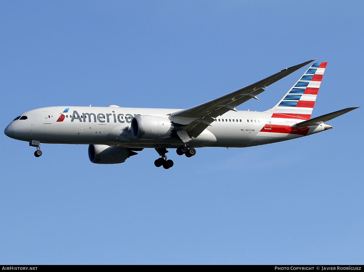 Aircraft Photo of N872AN | Boeing 787-8 Dreamliner | American Airlines | AirHistory.net #729895