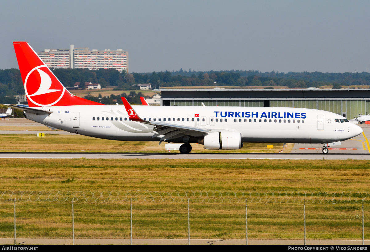 Aircraft Photo of TC-JGL | Boeing 737-8F2 | Turkish Airlines | AirHistory.net #729932