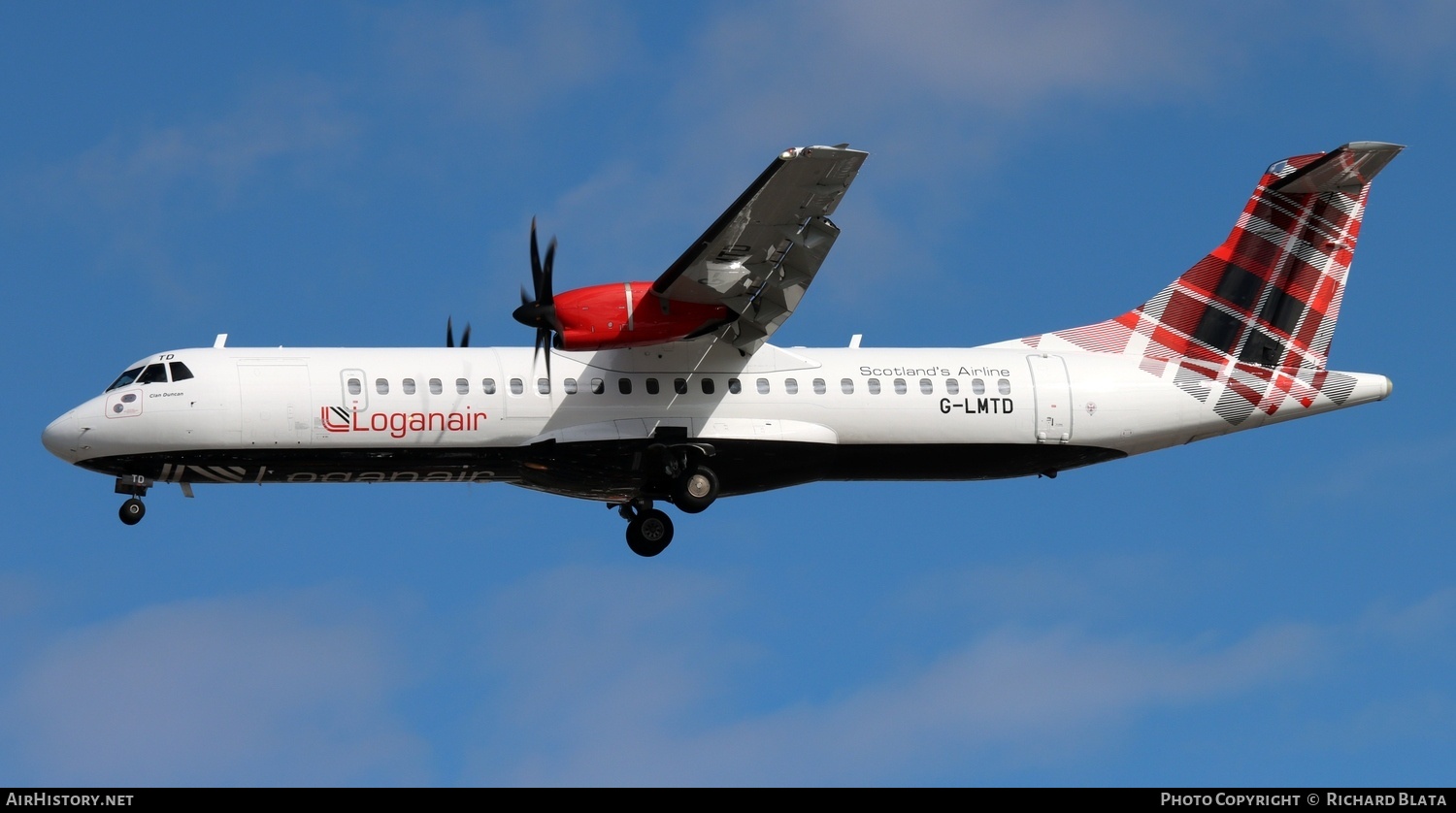 Aircraft Photo of G-LMTD | ATR ATR-72-600 (ATR-72-212A) | Loganair | AirHistory.net #729948