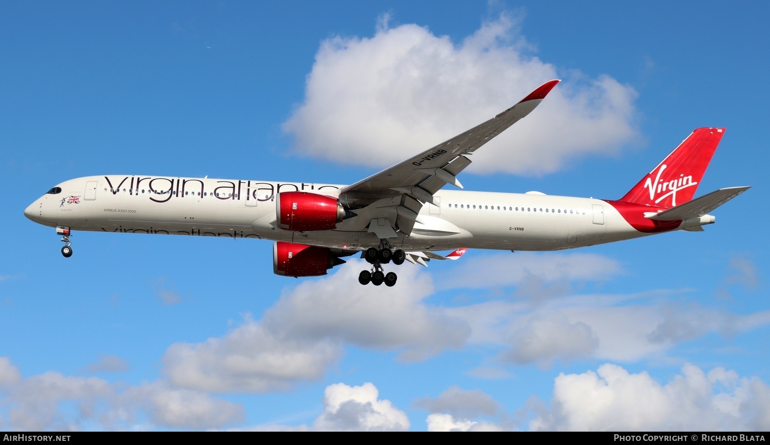 Aircraft Photo of G-VRNB | Airbus A350-1041 | Virgin Atlantic Airways | AirHistory.net #729952