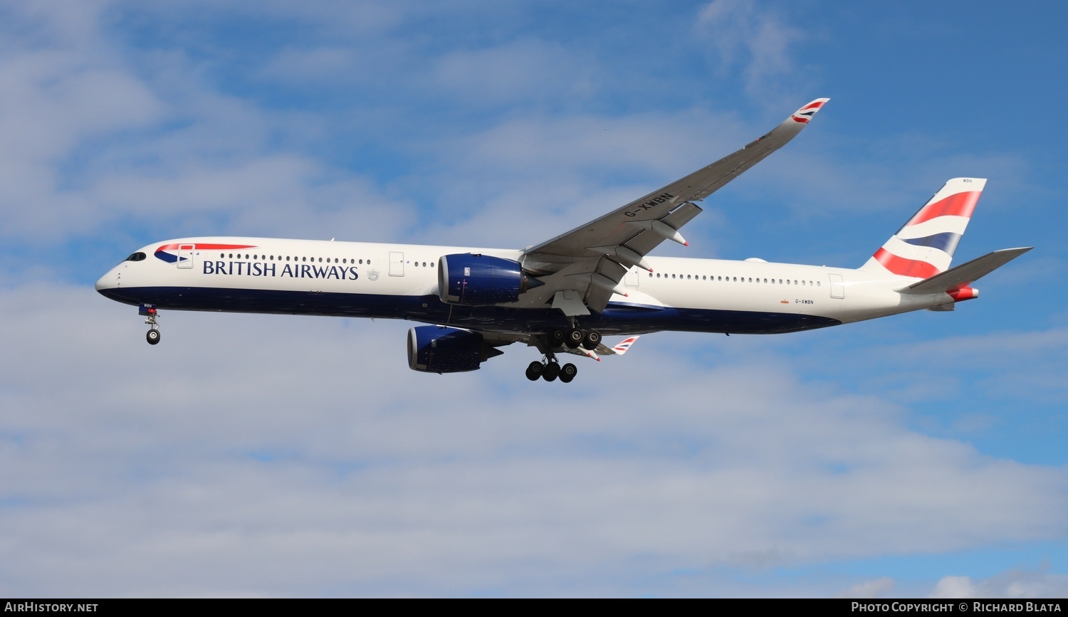 Aircraft Photo of G-XWBN | Airbus A350-1041 | British Airways | AirHistory.net #729955