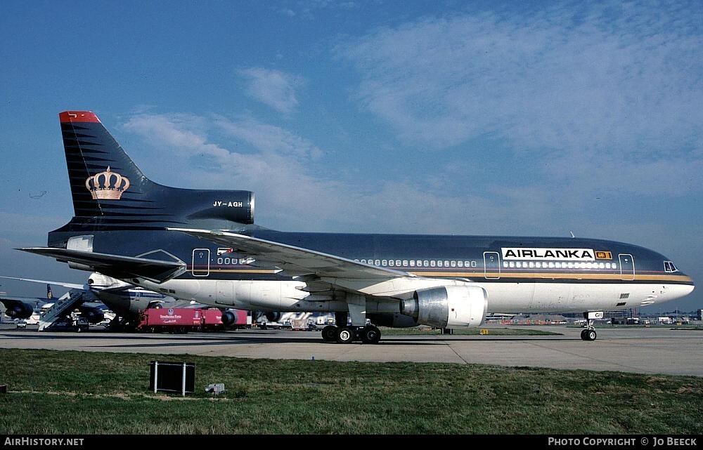 Aircraft Photo of JY-AGH | Lockheed L-1011-385-3 TriStar 500 | AirLanka | AirHistory.net #730006