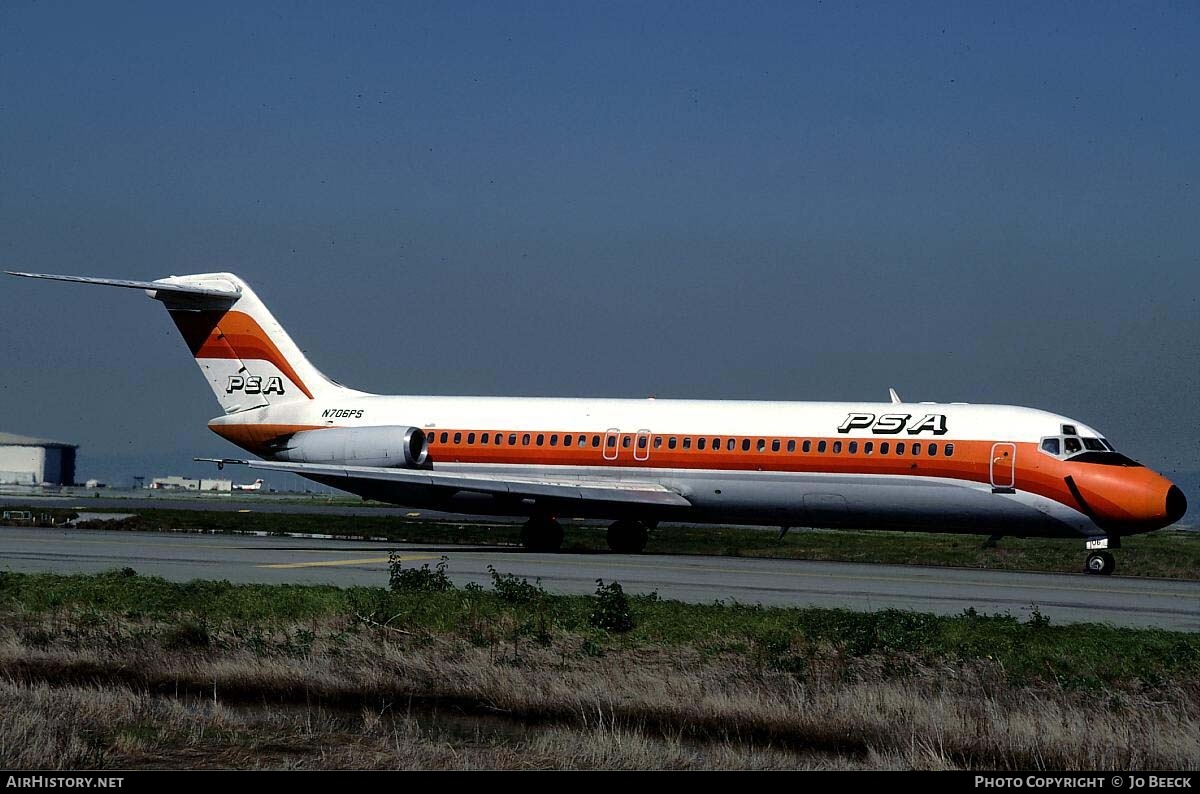 Aircraft Photo of N706PS | McDonnell Douglas DC-9-32 | PSA - Pacific Southwest Airlines | AirHistory.net #730110