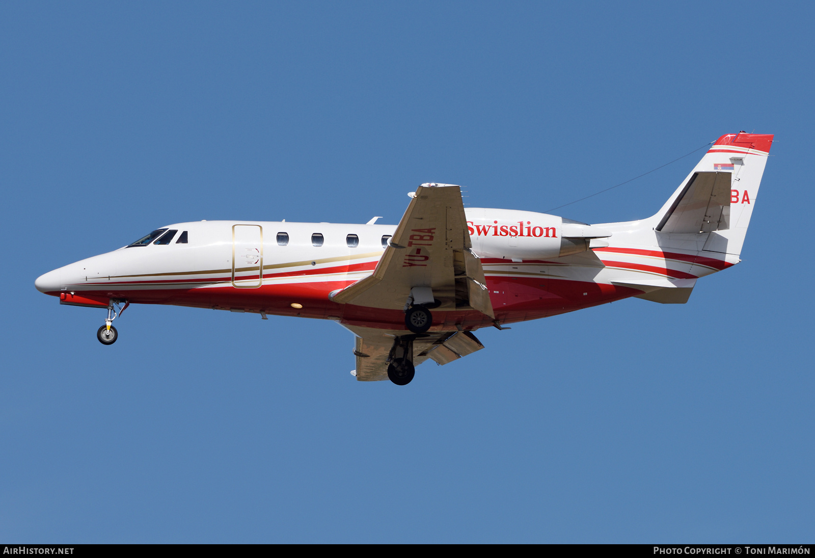 Aircraft Photo of YU-TBA | Cessna 560XL Citation XLS+ | SwissLion | AirHistory.net #730139